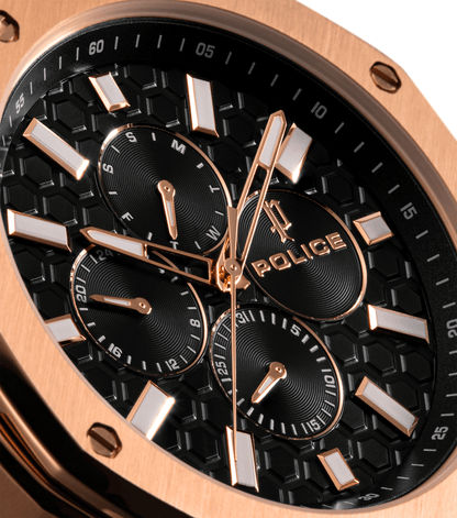 Police DUAL PEWGQ0081902 Herrenuhr Mehrfarbig • Zwei Zifferblätter • Roségold-IP-Beschichtung, Bild 8