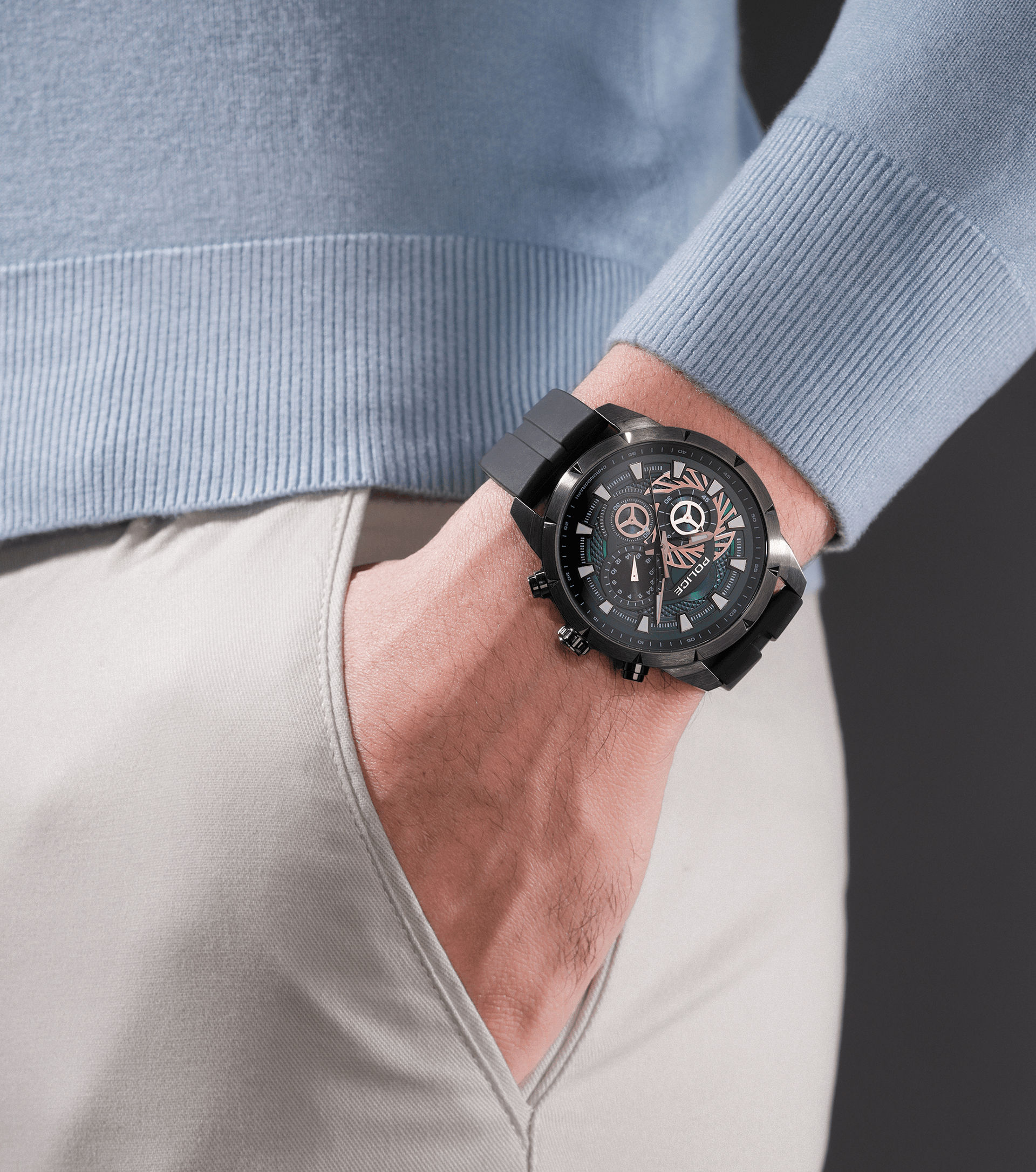 Police Neist PEWGQ0092703 Herrenuhr Schwarz • Dual-Time-Funktion • Ionenplattiertes Gehäuse, Bild 5
