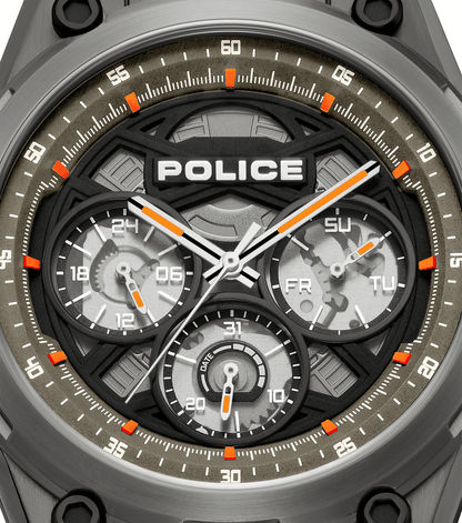 Police Dominion PEWGQ0093802 Herrenuhr Orange • Edelstahlgehäuse mit IP-Beschichtung • Multifunktion, Bild 4