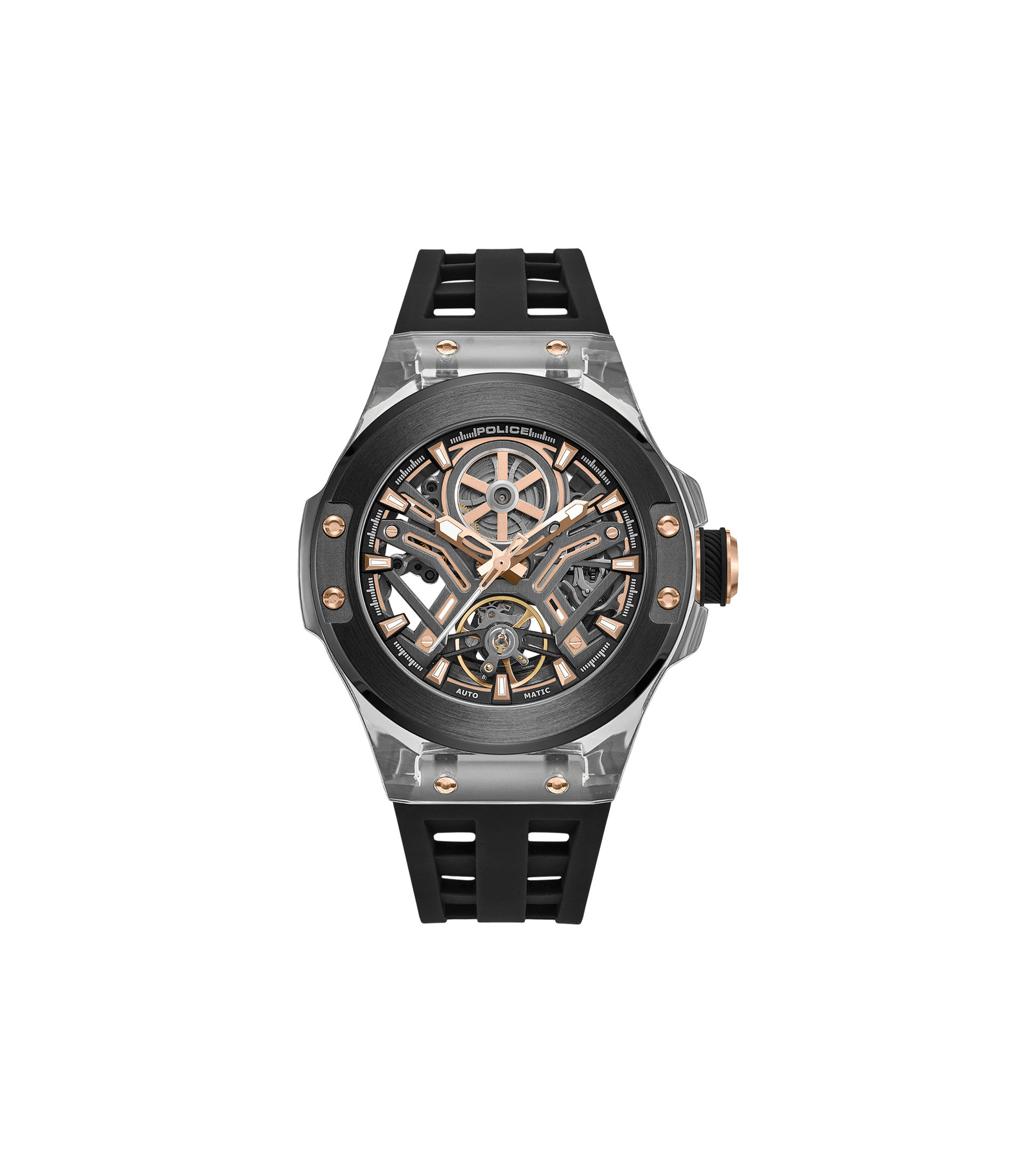 Police Cyclone PEWGR0082202 Herren • Automatikwerk • Transparentes Zifferblatt