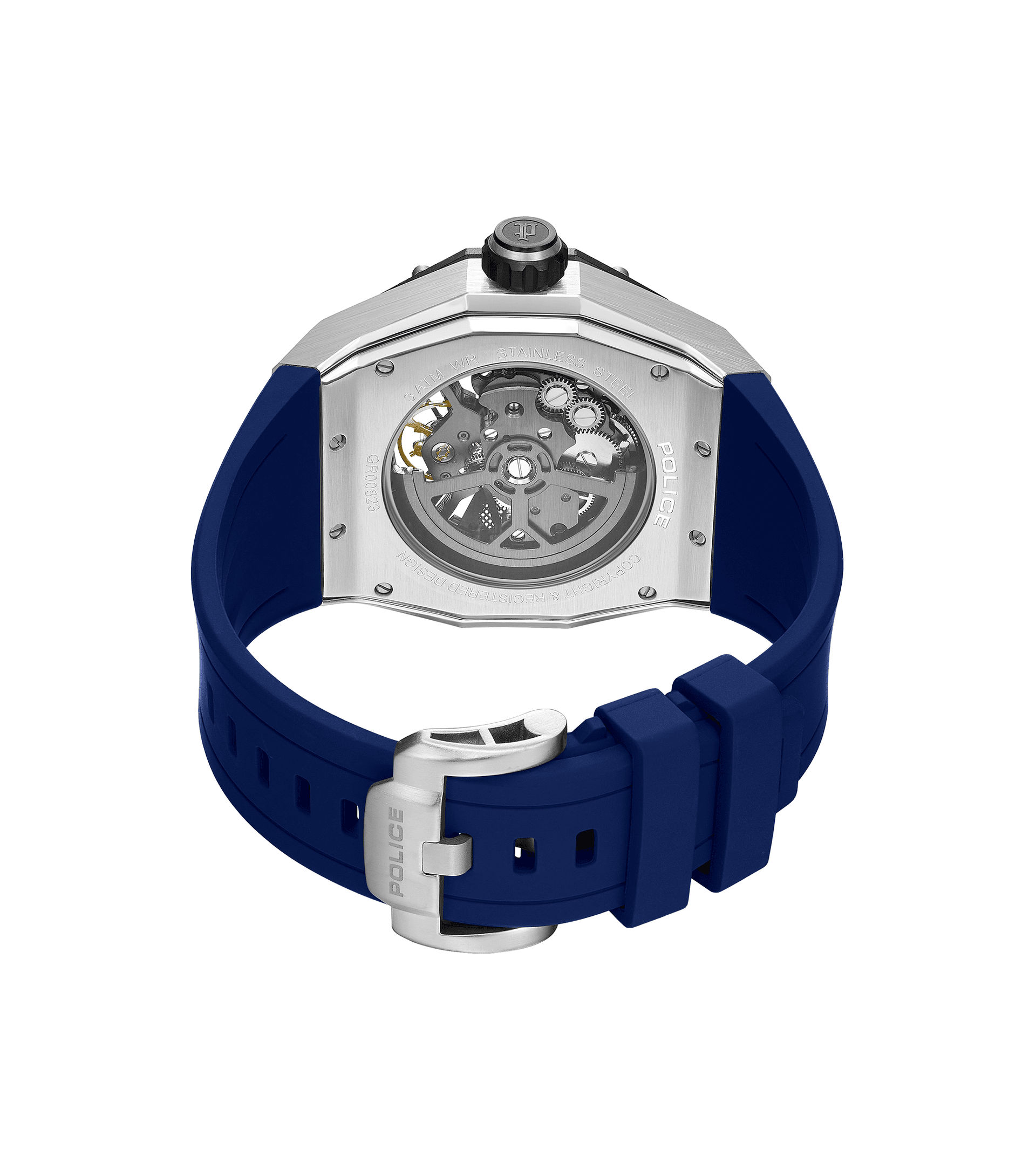 Police Dayton PEWGR0082304 Herrenuhr Blau • Automatikwerk • Sichtboden-Zifferblatt, Bild 3
