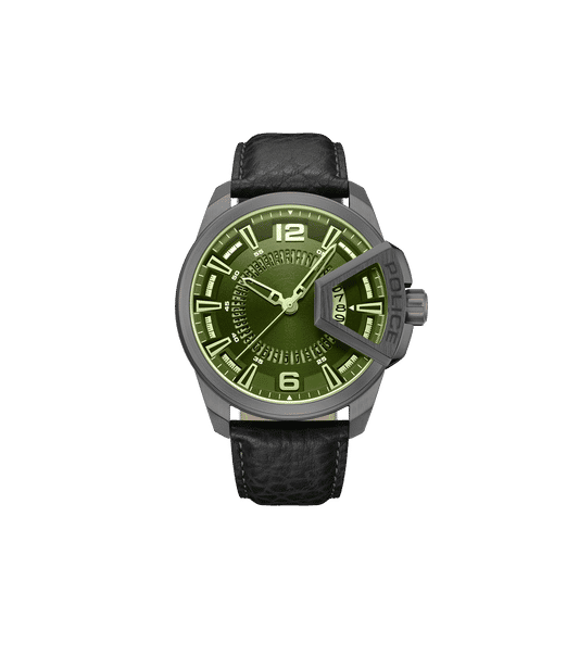 Police Underlined PEWJB0005603 Herrenuhr Schwarz • Lederarmband • Datum-Anzeige