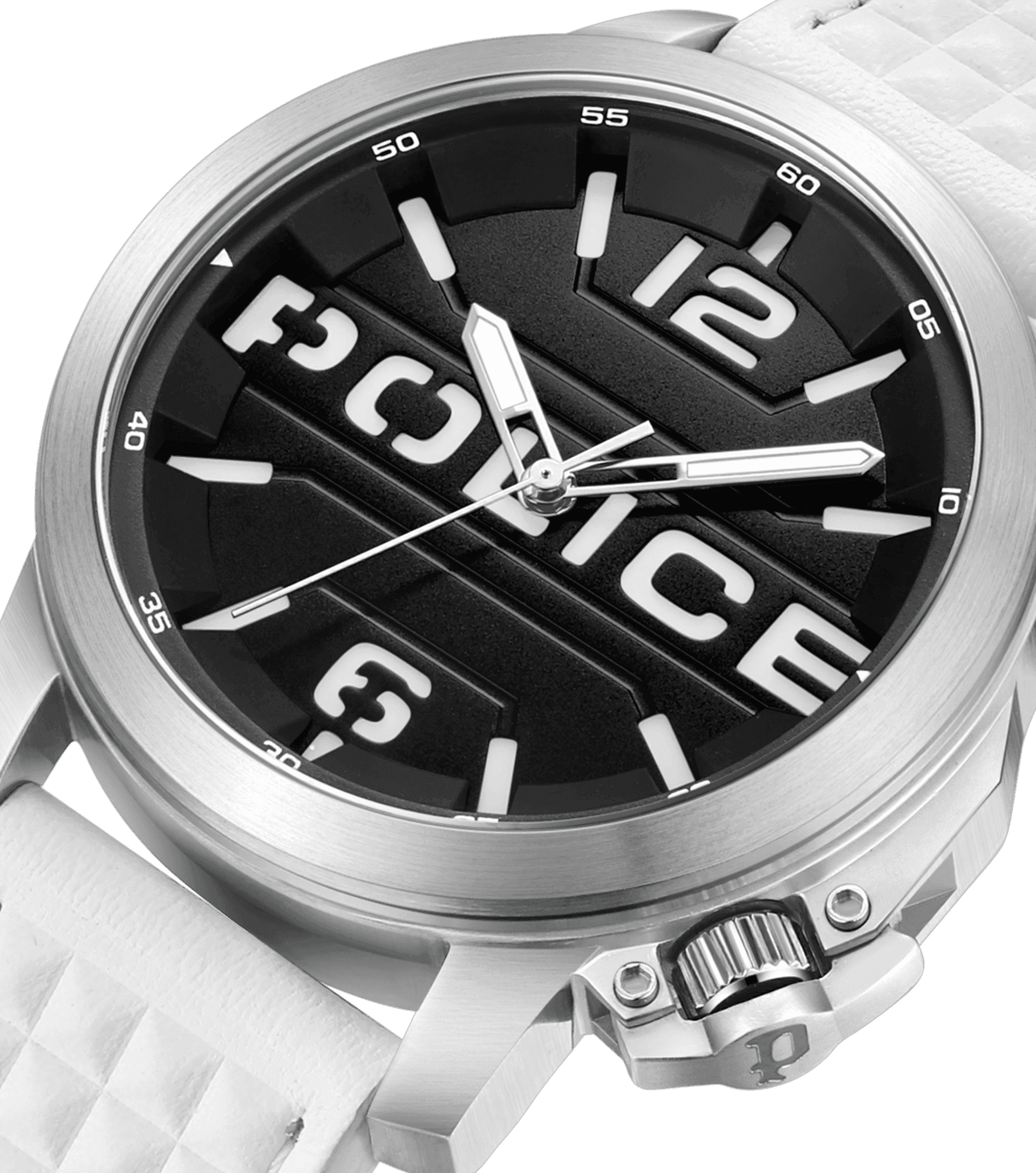 Police Automated PEWJD0021704 Herrenuhr Weiß • Kronenschutz • Hintergrundbeleuchtung, Bild 4