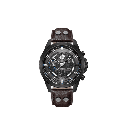 Police Malawi PEWJF0004602 Herren • Multifunktionswerk • Lederarmband Braun