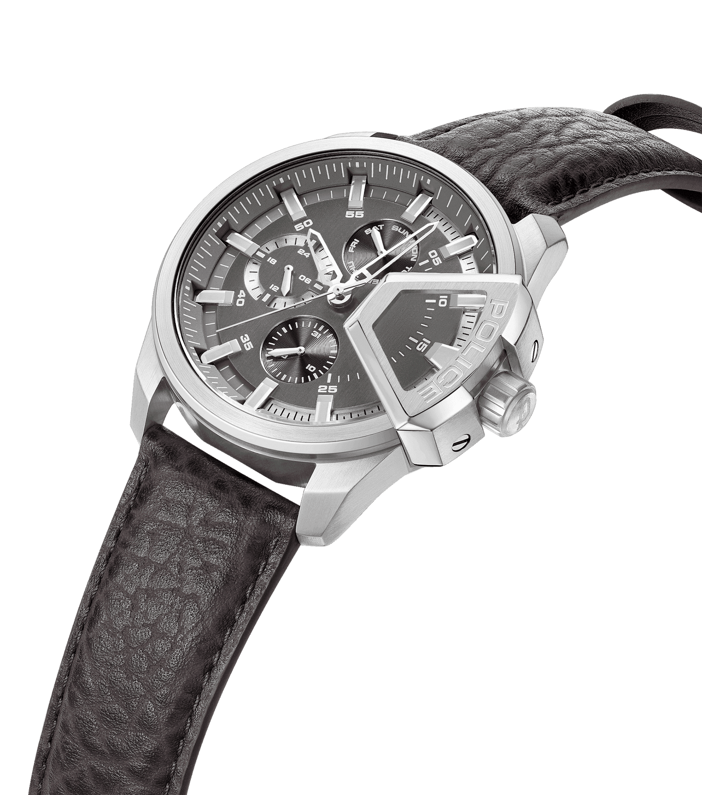 Police Underlined PEWJF0005703 Herrenuhr Braun • Multifunktionswerk • Edelstahlgehäuse, Bild 2