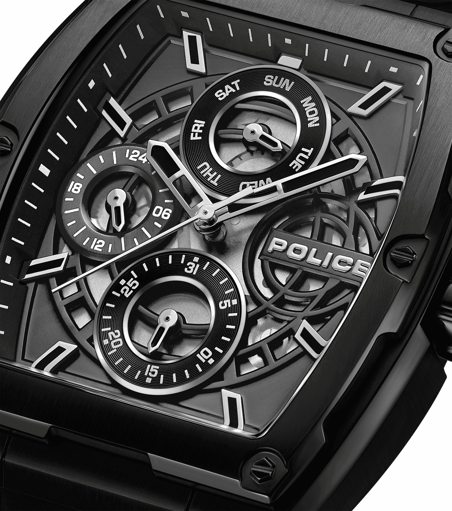 Police Creed PEWJQ0004501 Herren • Multifunktionsuhr • Verschraubte Krone, Bild 4