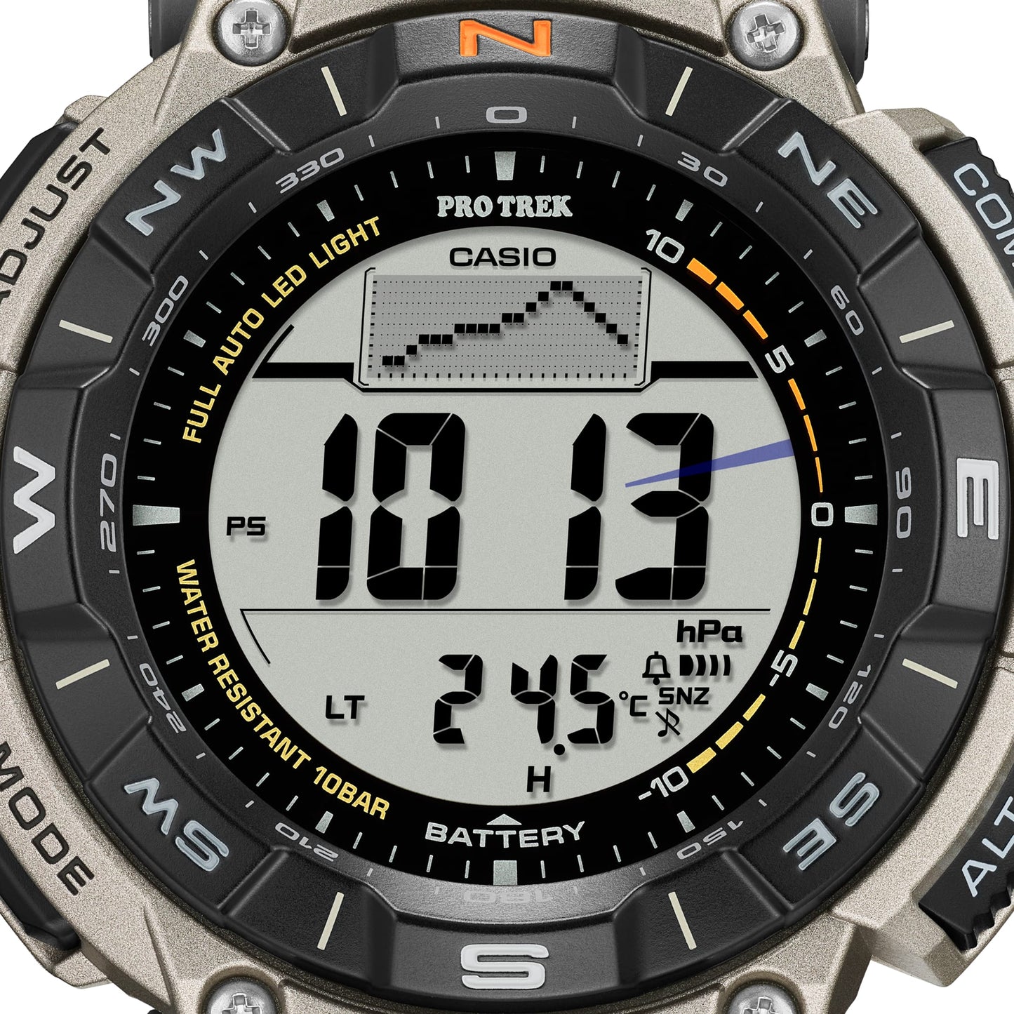 Casio PRG-340T-7ER Pro Trek Herrenuhr Weiß • Tough Solar • Digitaler Kompass, Bild 10