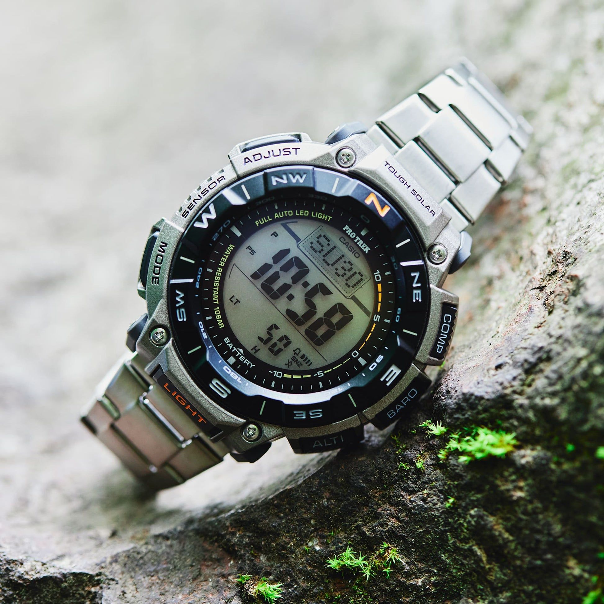 Casio PRG-340T-7ER Pro Trek Herrenuhr Weiß • Tough Solar • Digitaler Kompass, Bild 12