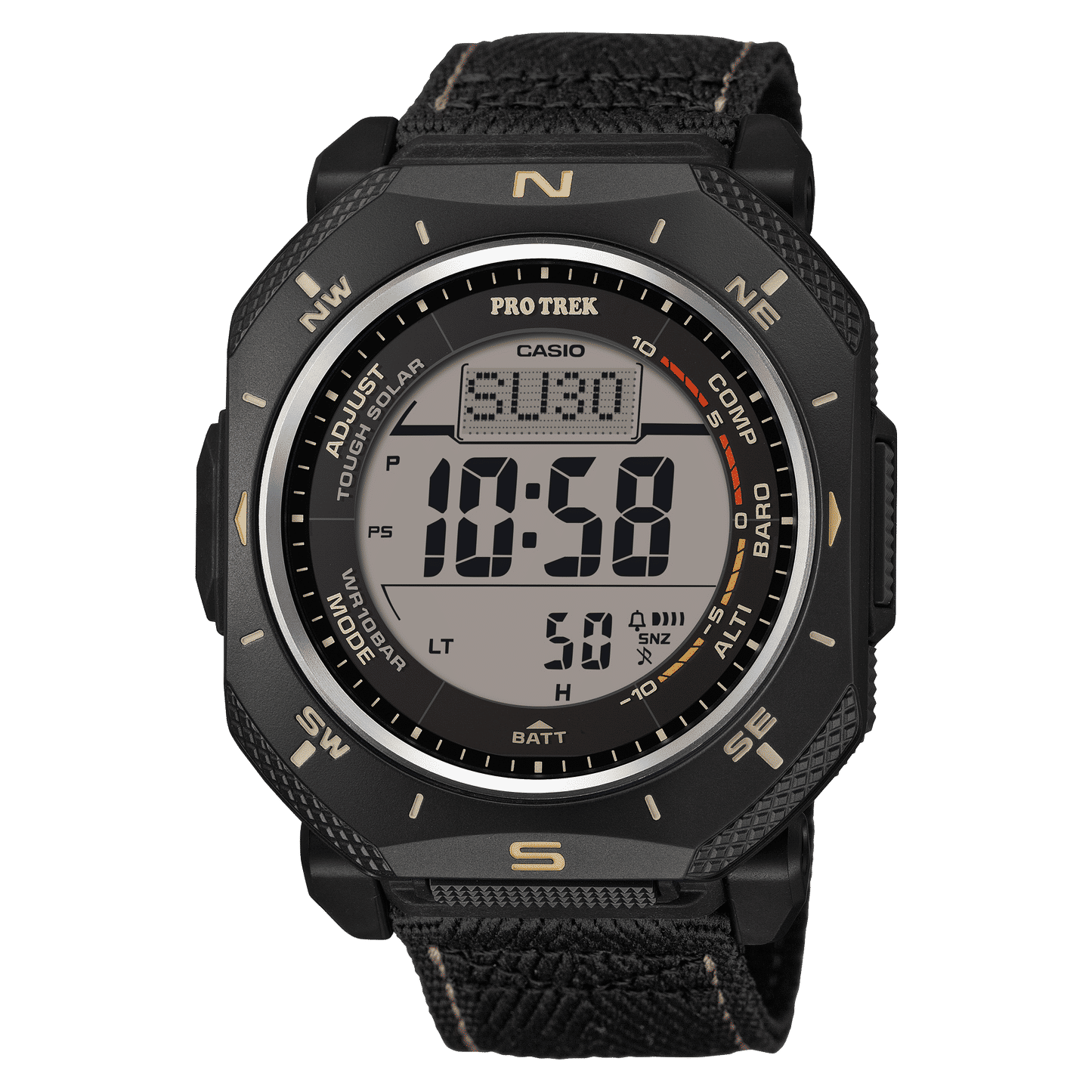Casio Pro Trek PRG-69B-1ER PRG-69 Series Armbanduhr Schwarz • Solarbetrieb • Dreifachsensor, Bild 2