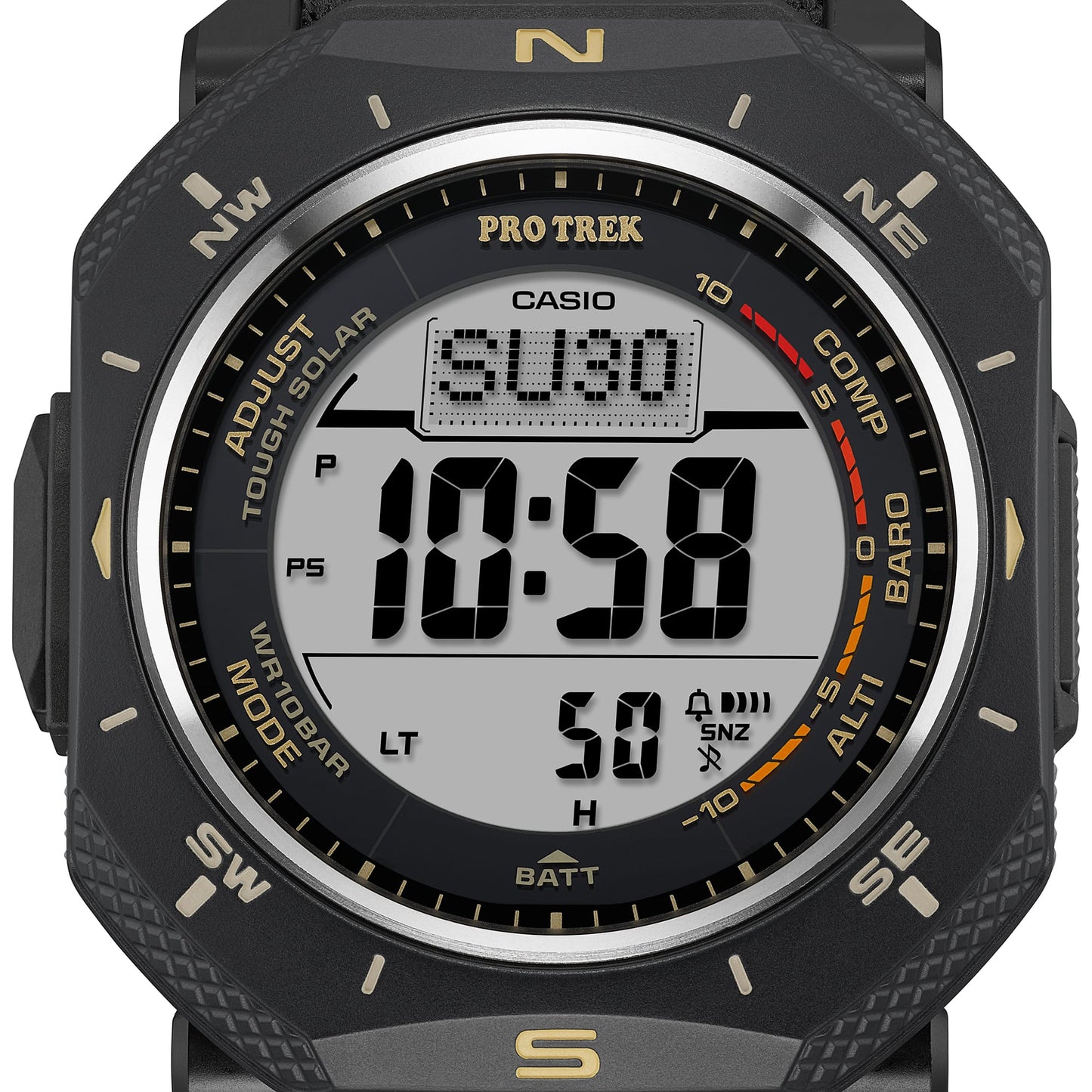 Casio Pro Trek PRG-69B-1ER PRG-69 Series Armbanduhr Schwarz • Solarbetrieb • Dreifachsensor, Bild 7