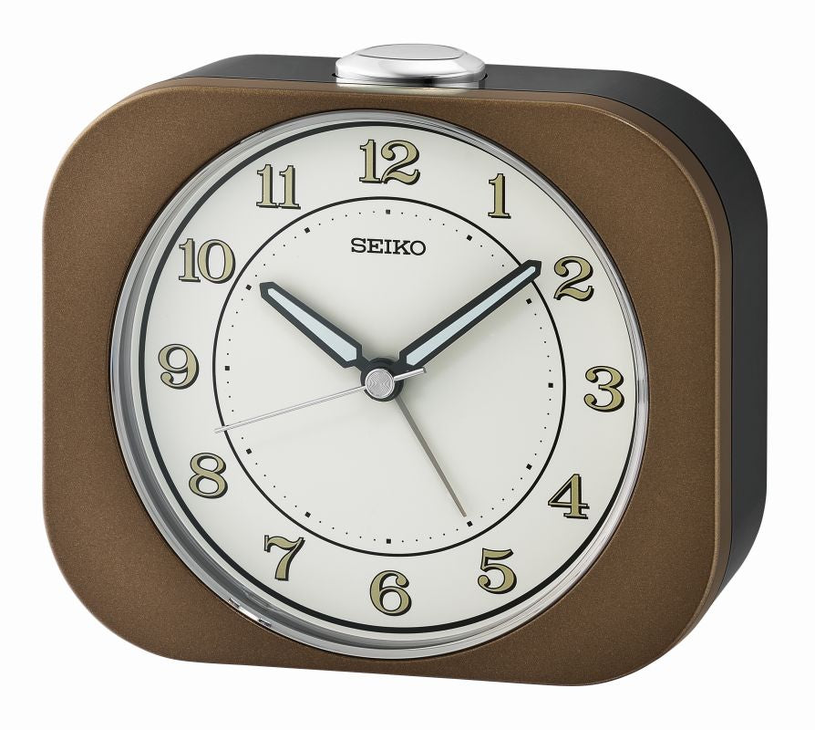 Seiko Kyoda QHE195B Reloj Despertador Negro • Segundero Sweep Silencioso • Movimiento de Cuarzo con Snooze