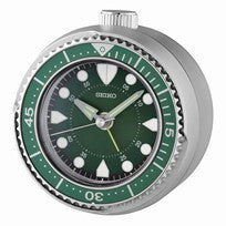 Seiko QHE207A Reloj de Mesa Plateado • Bisel Giratorio • Segundero Sweep Silencioso