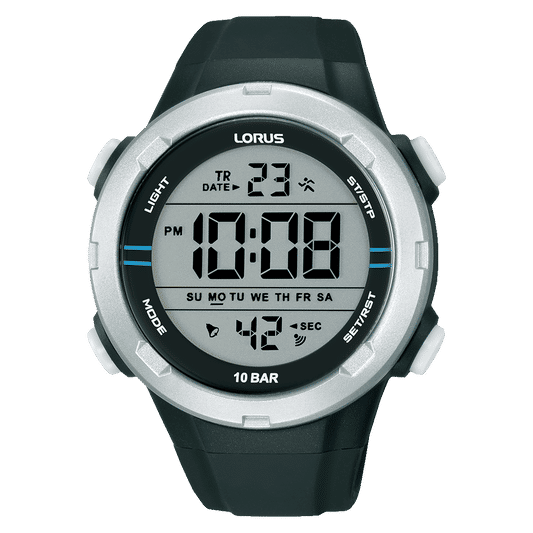 Lorus Sports R2301QX9 Herren Armbanduhr • Digitaluhr mit 13 Funktionen • 10 BAR wasserdicht