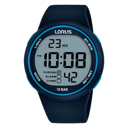 Lorus Sports R2347QX9 Herren Armbanduhr Schwarz • Digitales Quarzwerk • 10 BAR wasserdicht