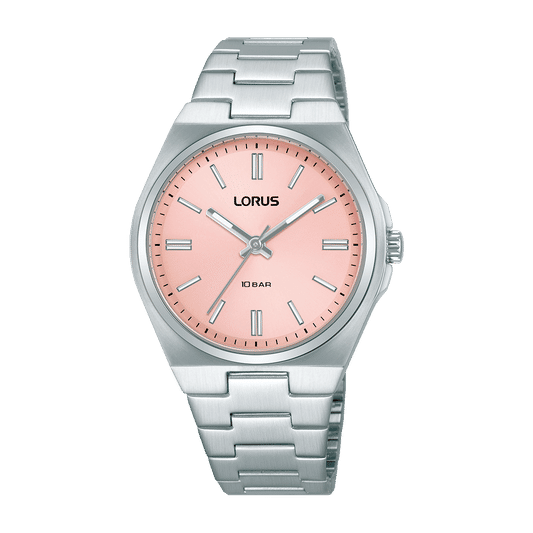 Lorus Sports RG307XX9 Damenuhr Rosa • Mineralglas • Edelstahlarmband