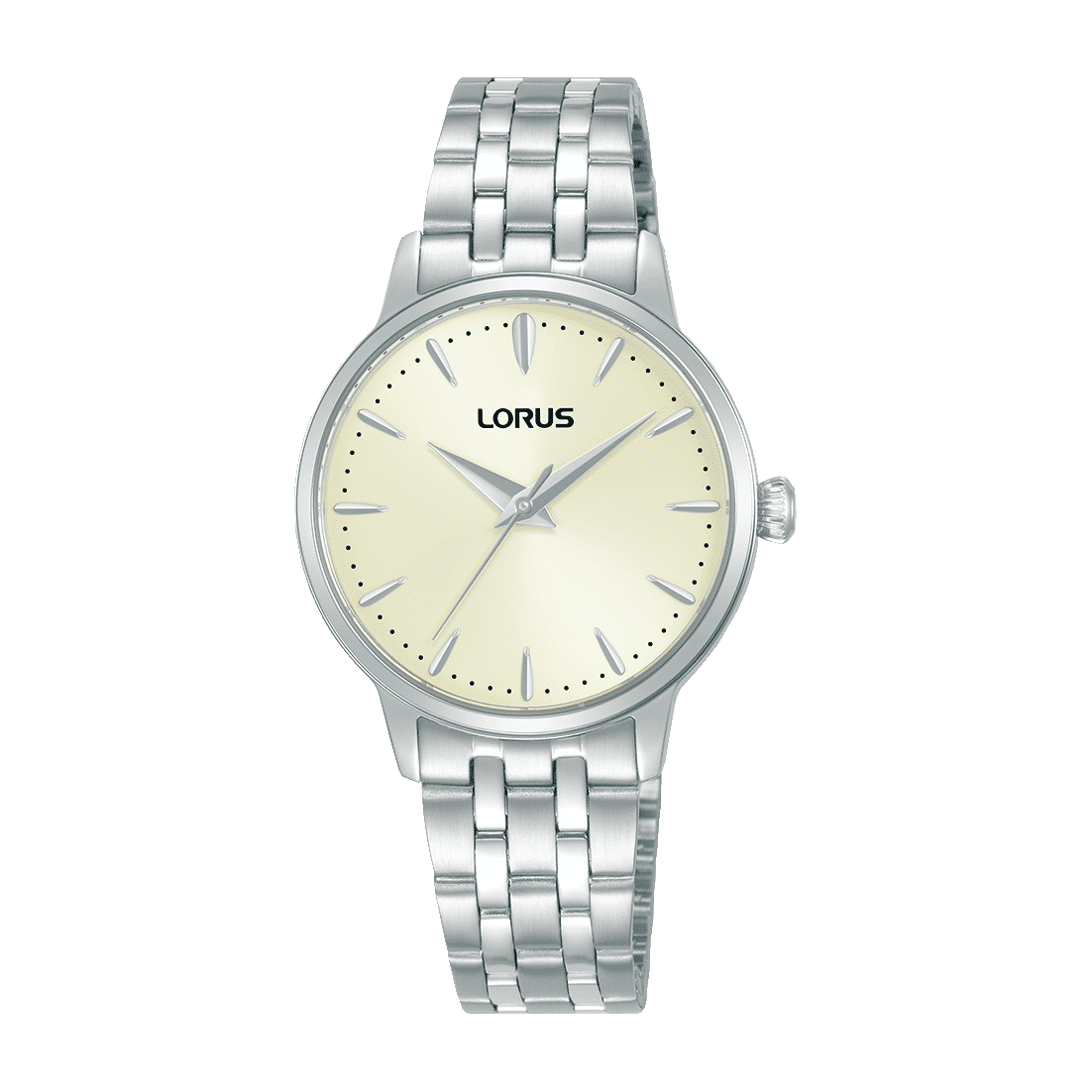 Lorus RG317XX9 Damenuhr Fashion Hellgelb • Mineralglas • Edelstahlarmband