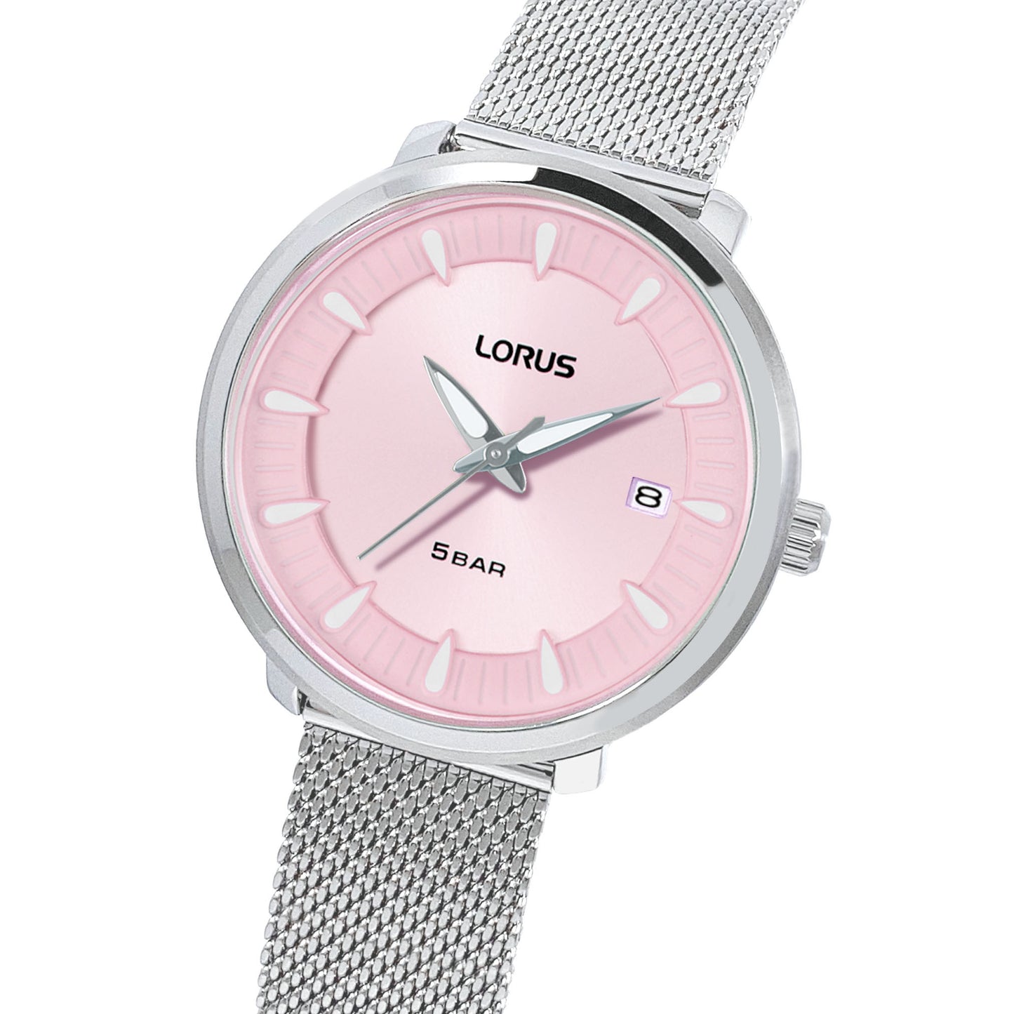 Lorus RG807DX9 Damenuhr Rosa • Mineralglas • Edelstahl-Mesharmband, Bild 2