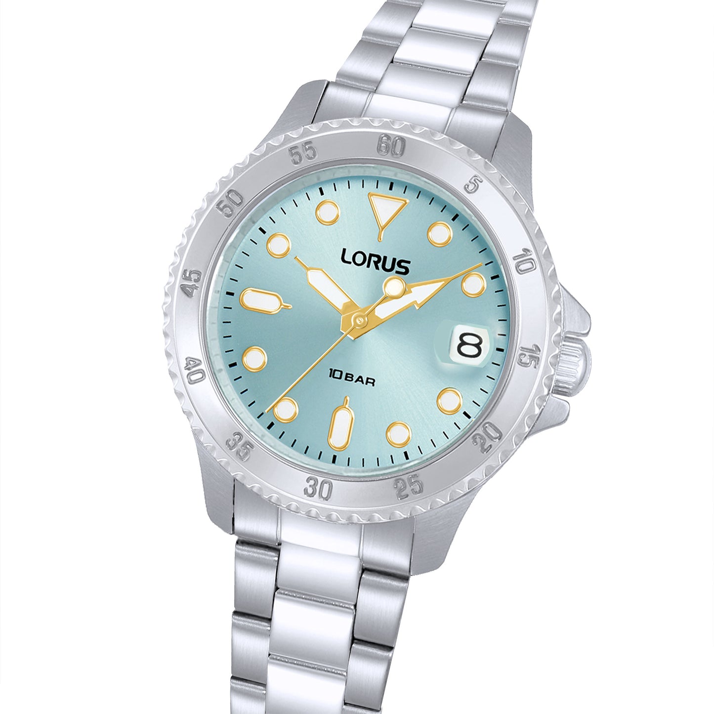Lorus Sports RG813DX9 Damenuhr Hellblau • Mineralglas • Edelstahlarmband, Bild 2