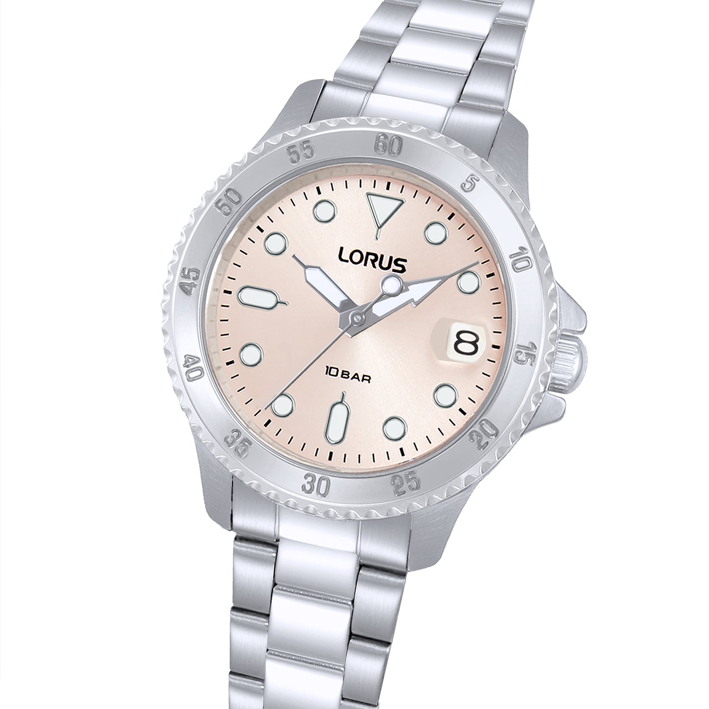 Lorus Sports RG817DX9 Damenuhr Rosa • Mineralglas • Edelstahlarmband, Bild 2