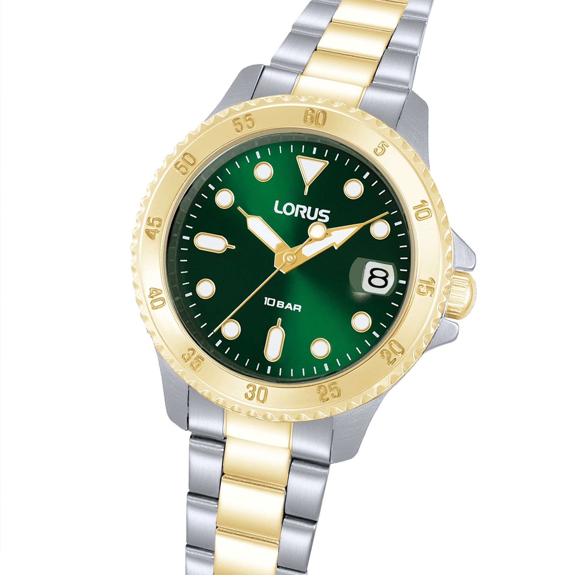 Lorus Sports RG820DX9 Damenuhr Dunkelgrün • Mineralglas • Edelstahlarmband, Bild 2