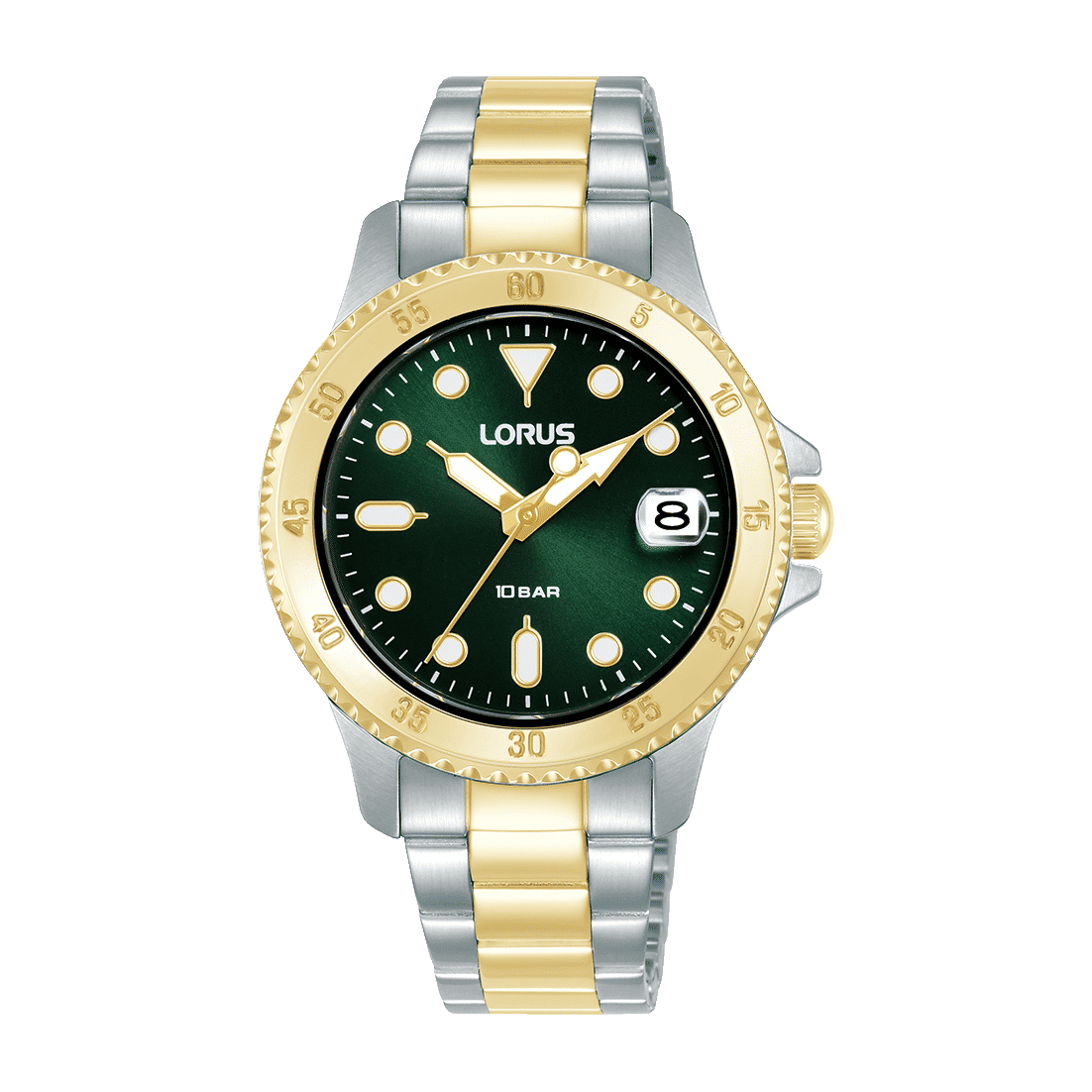 Lorus Sports RG820DX9 Damenuhr Dunkelgrün • Mineralglas • Edelstahlarmband