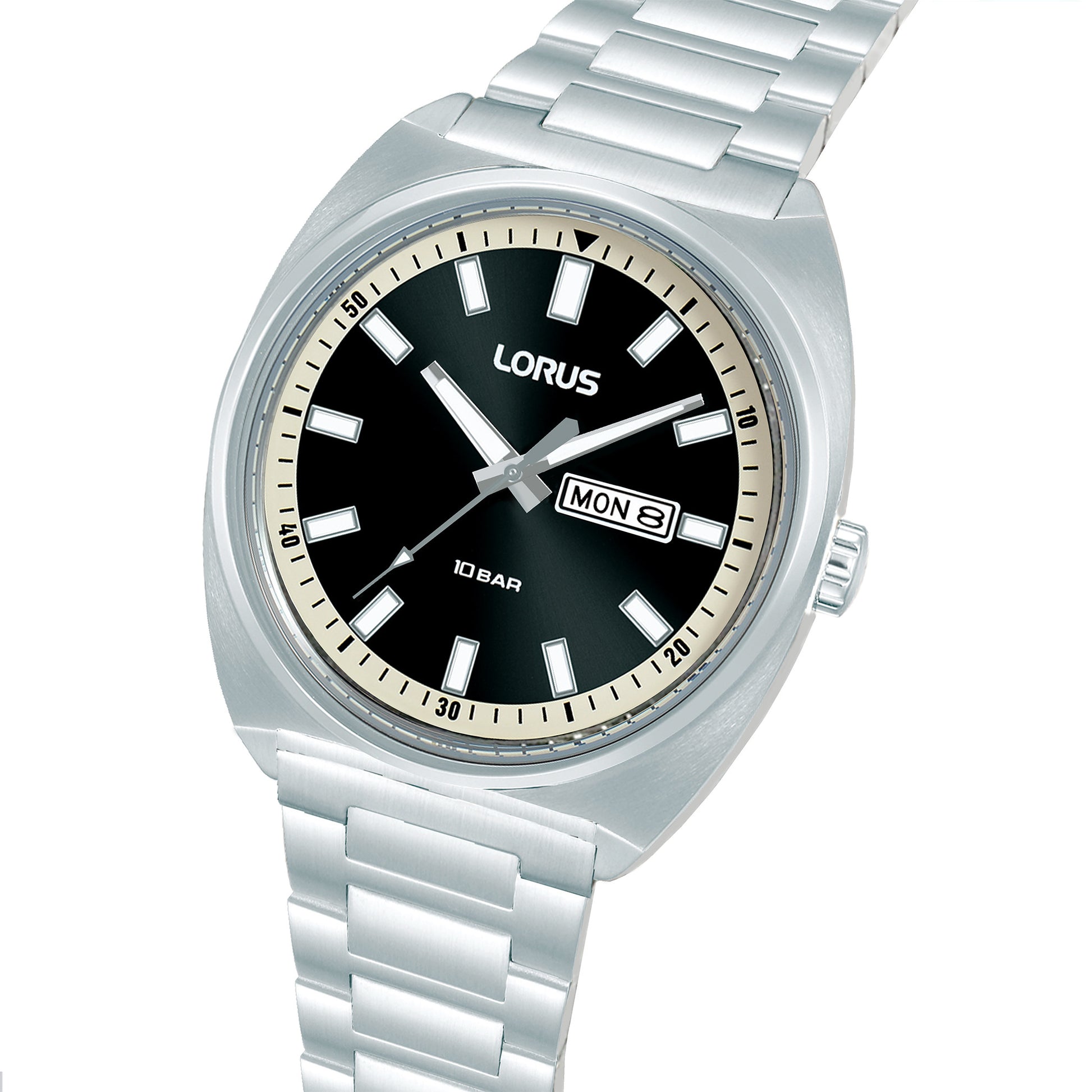 Lorus Sports RH311BX9 Herren Armbanduhr Schwarz • Mineralglas • Datum & Wochentag, Bild 2