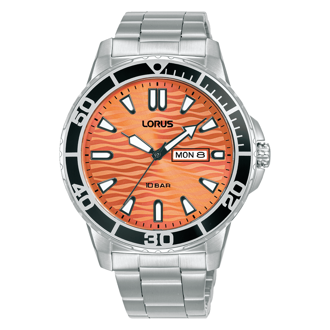 Lorus Sports RH361AX9 Herrenuhr Orange • Mineralglas • 10 bar wasserdicht