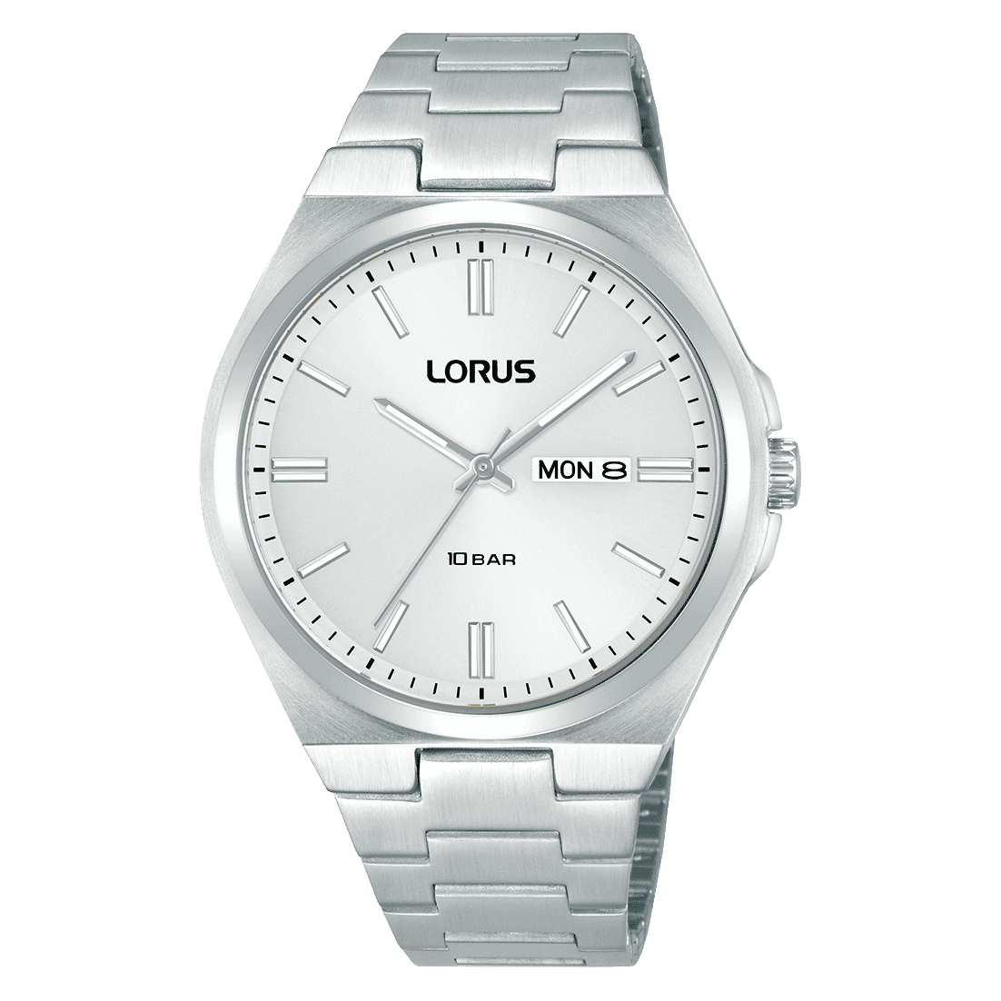 Lorus Sports RH399AX9 Herrenuhr Weiß • Mineralglas • Tag-/Datumsanzeige