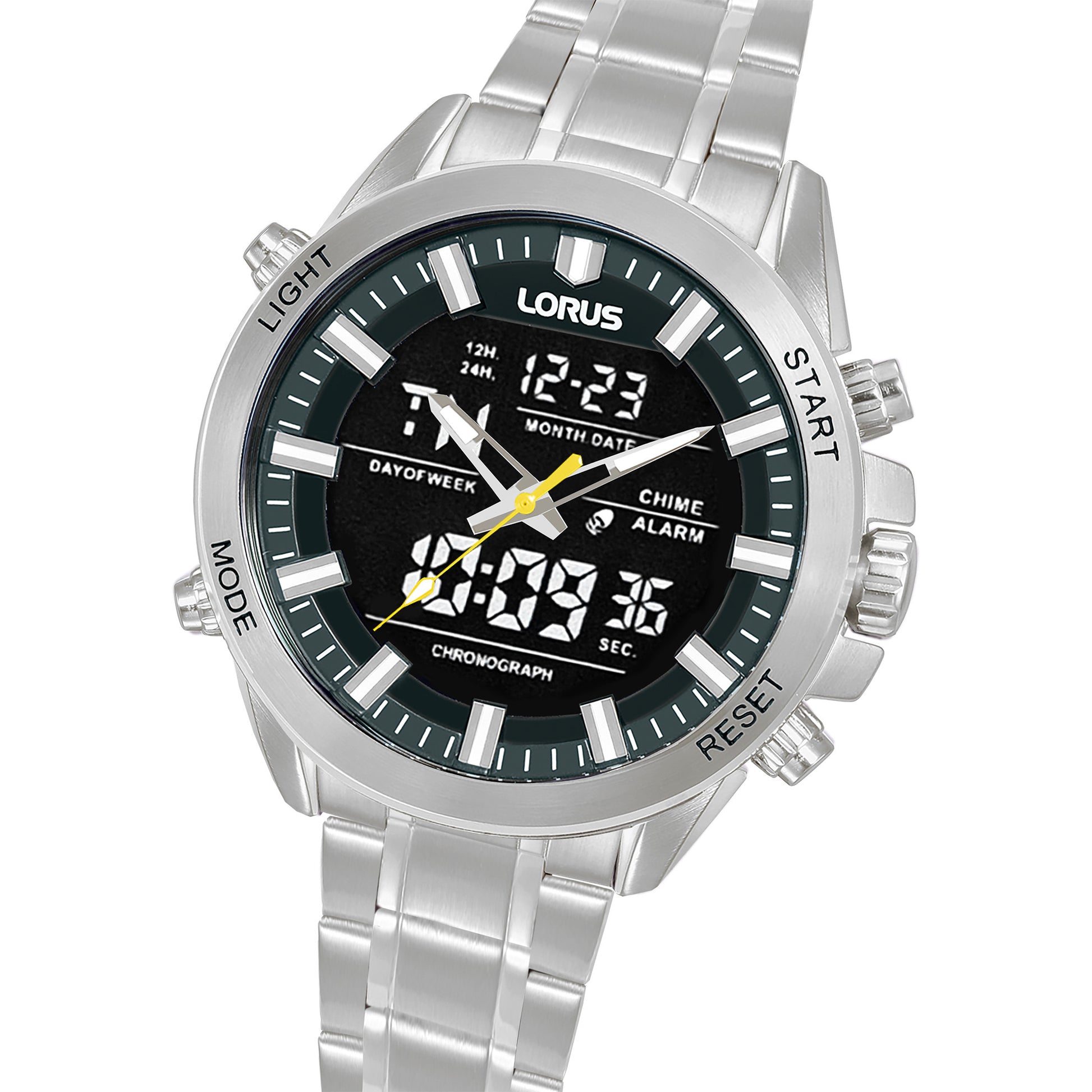 Lorus Sports RW663AX9 Herrenuhr Grau • Analog-Digital Chronograph • Mineralglas, Bild 2