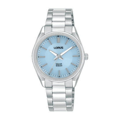 Lorus RY511AX9 Solar Damenuhr Hellblau • Mineralglas • Edelstahlarmband