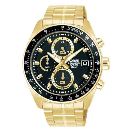 Lorus Sport RZ622AX9 Herren Armbanduhr • Solarwerk mit Chronograph • 10 bar wasserdicht