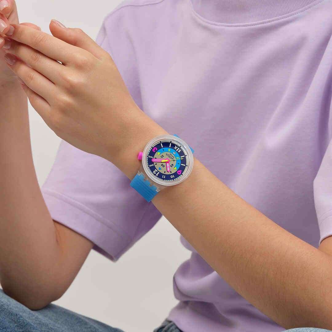 Swatch Big Bold SB01K400 Neon Hielo Armbanduhr • Big Bold Serie • Inspiriert von den 80ern, Bild 6