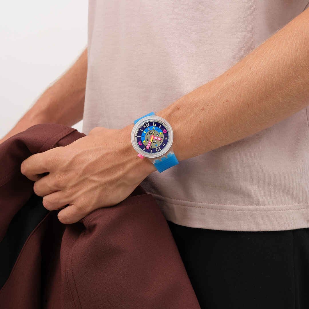 Swatch Big Bold SB01K400 Neon Hielo Armbanduhr • Big Bold Serie • Inspiriert von den 80ern, Bild 7