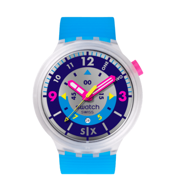 Swatch Big Bold SB01K400 Neon Hielo Armbanduhr • Big Bold Serie • Inspiriert von den 80ern, Bild 8