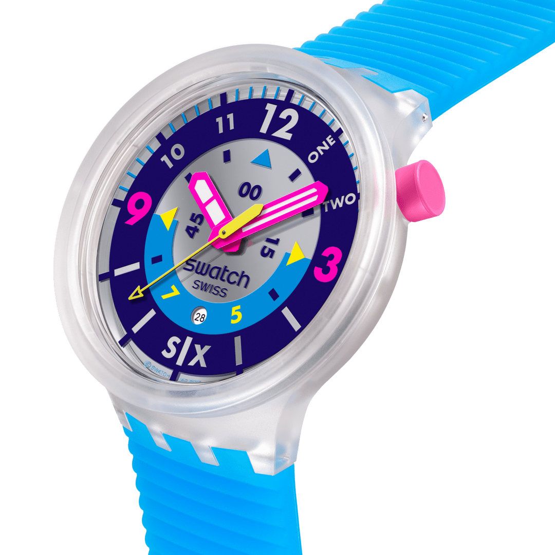 Swatch Big Bold SB01K400 Neon Hielo Armbanduhr • Big Bold Serie • Inspiriert von den 80ern, Bild 3