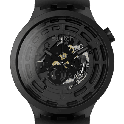 Swatch Big Bold SB03B100 Armbanduhr Schwarz • Bio-Keramikgehäuse • Sichtbares Uhrwerk, Bild 4
