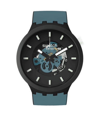 Swatch Big Bold SB03B107 Night Trip Herrenuhr • Markantes Kunststoffgehäuse • Großes Bold-Zifferblatt, Bild 2