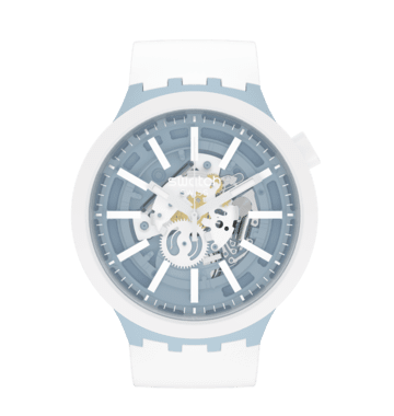 Swatch Big Bold SB03N103 Herrenuhr Weiß • Quarzwerk • Markanter Überformat-Look, Bild 4