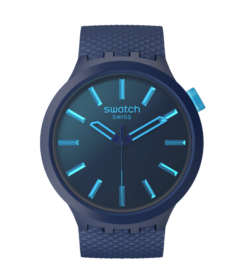 Swatch Big Bold SB05N113 Indigo glow Herrenuhr • Kräftiges Design • Quarzwerk
