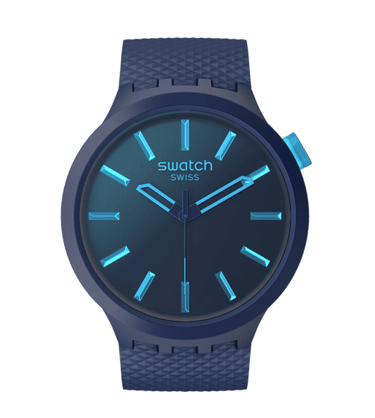 Swatch Big Bold SB05N113 Indigo glow Herrenuhr • Kräftiges Design • Quarzwerk