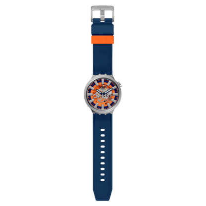 Swatch Big Bold Irony SB07S114 Armbanduhr Orange • Sandgestrahltes Edelstahlgehäuse • Leuchtzeiger, Bild 4