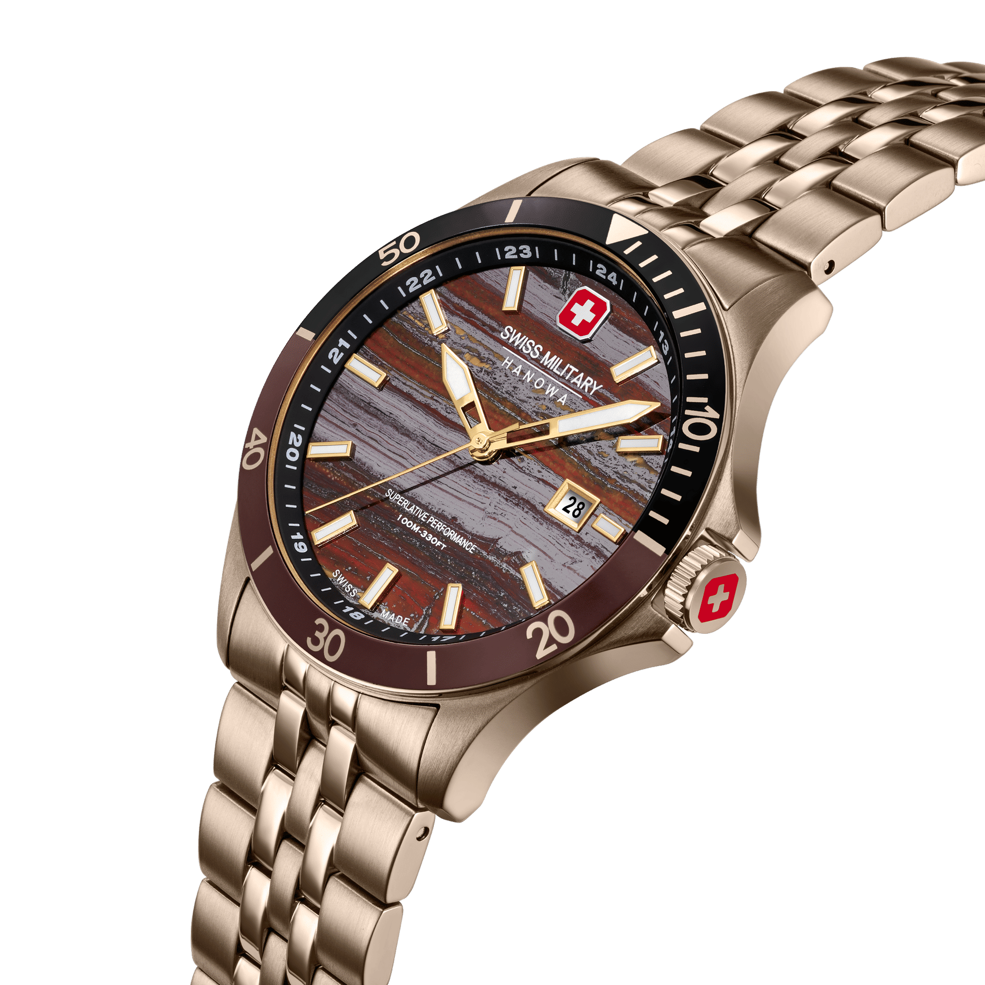 Swiss Military Hanowa Flagship Tiger Iron SMWGH0008310 Herrenuhr Beige • Saphirglas • Limitiert auf 500 Stück, Bild 2