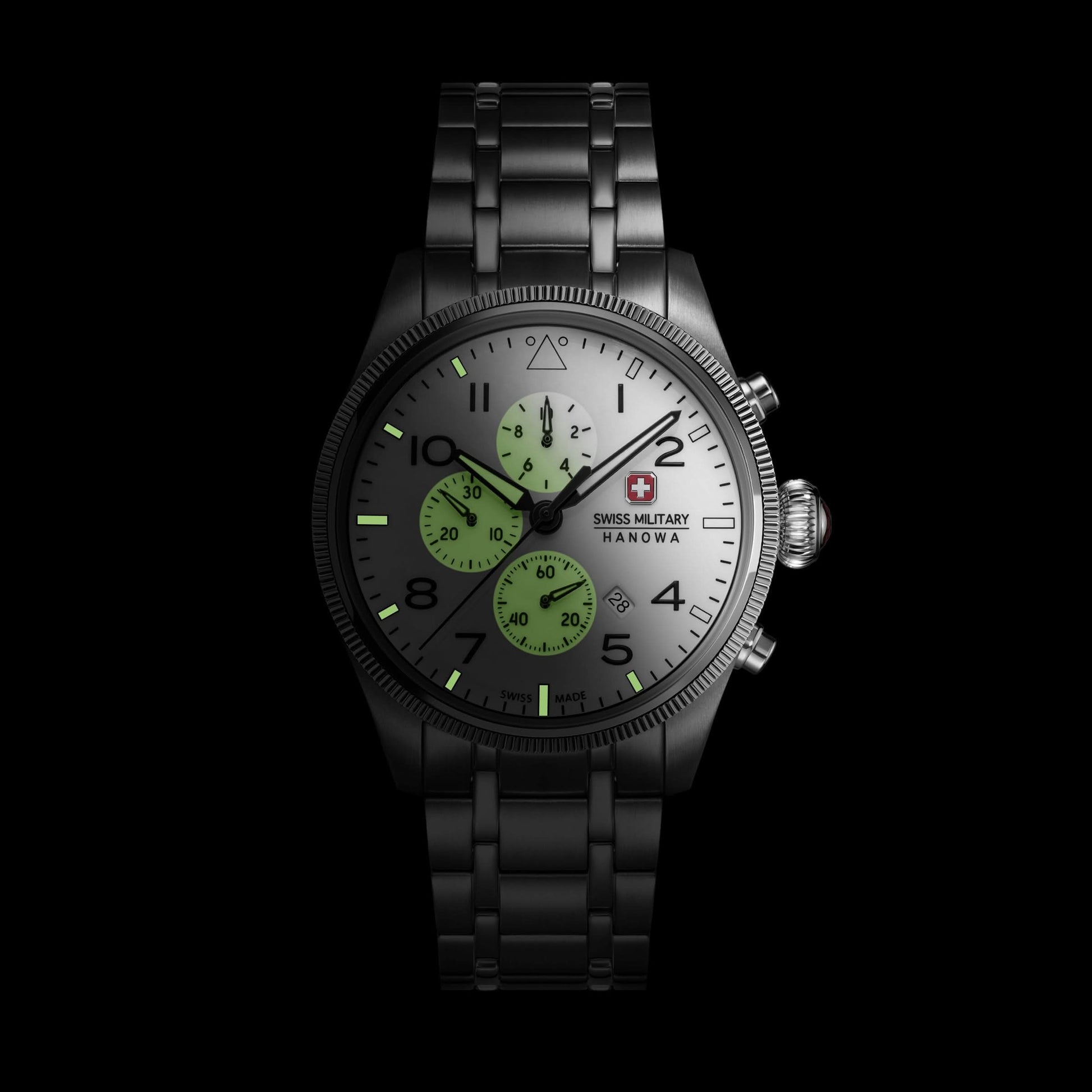 Swiss Military Hanowa Thunderbolt SMWGI0005701-SET Herrenuhr Weiß • Saphirglas • Chronograph Set 10 ATM, Bild 2
