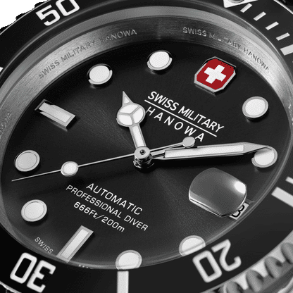 Swiss Military Hanowa Sealord SMWGL0006301 Herrenuhr Schwarz • Automatikwerk Soprod P024 • 20 ATM Wasserdicht, Bild 4