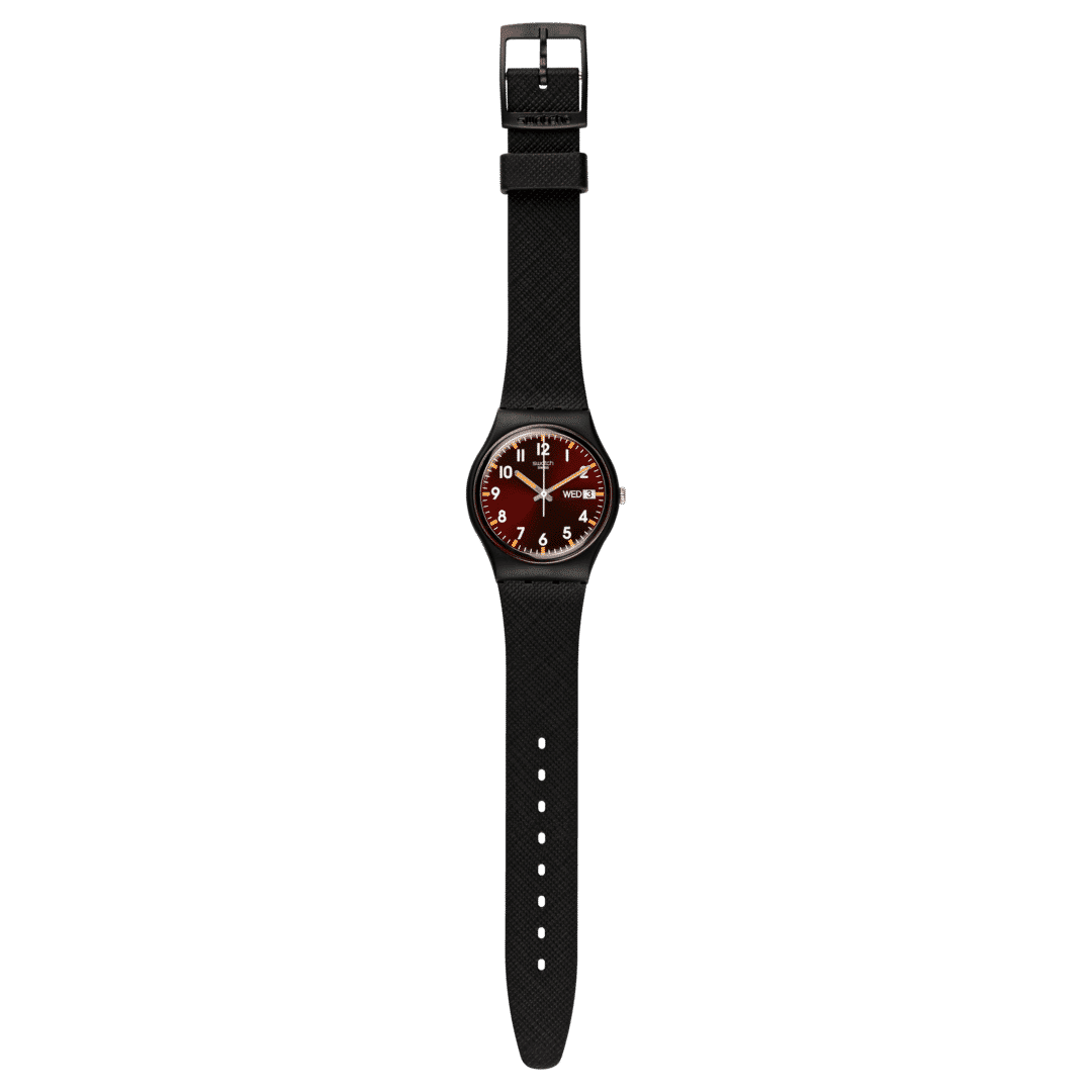 Swatch Originals SO28B704 Sir Red Damenuhr Burgund • Biosourced Gehäuse • Leuchtzeiger, Bild 3