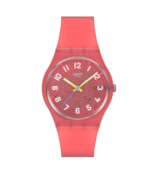 Swatch Originals Medium SO28P114 Wavelengths of Coral Damenuhr • Quarzwerk • Lebendiges Korallendesign