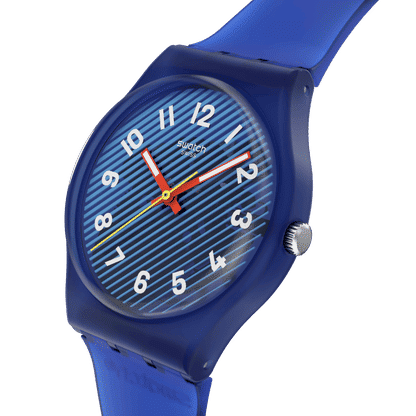 Swatch Originals Medium SO28S107 Wavelengths of Water Damenuhr Transparent Blau • Leuchtzeiger • Biosourced Gehäuse, Bild 2