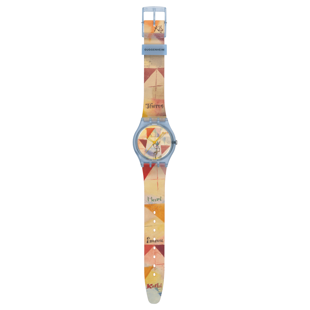 Swatch Originals Medium SO28Z703 Klee's Bavarian Don Giovanni Armbanduhr • Swatch x Guggenheim Kollektion • Kunstwerk am