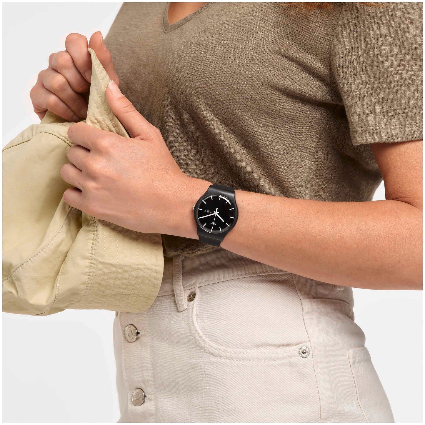 Swatch Originals Large SO29B704 Mono Black Herrenuhr Schwarz • Biosourced Material • Tag-/Datumsfenster, Bild 3