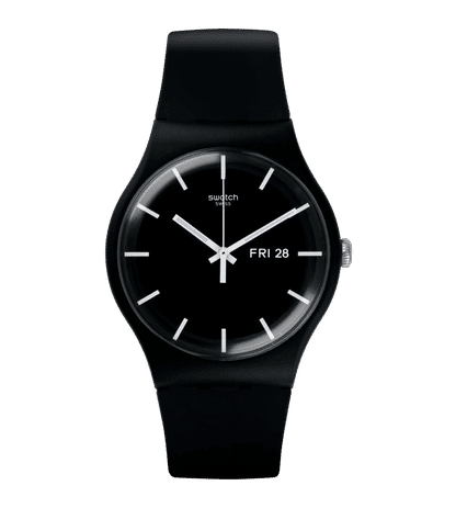 Swatch Originals Large SO29B704 Mono Black Herrenuhr Schwarz • Biosourced Material • Tag-/Datumsfenster